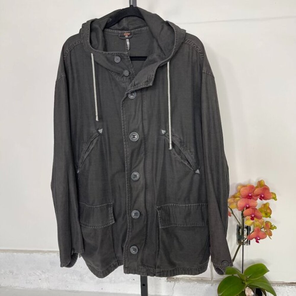 Free People Dark Gray Utility Jacket
